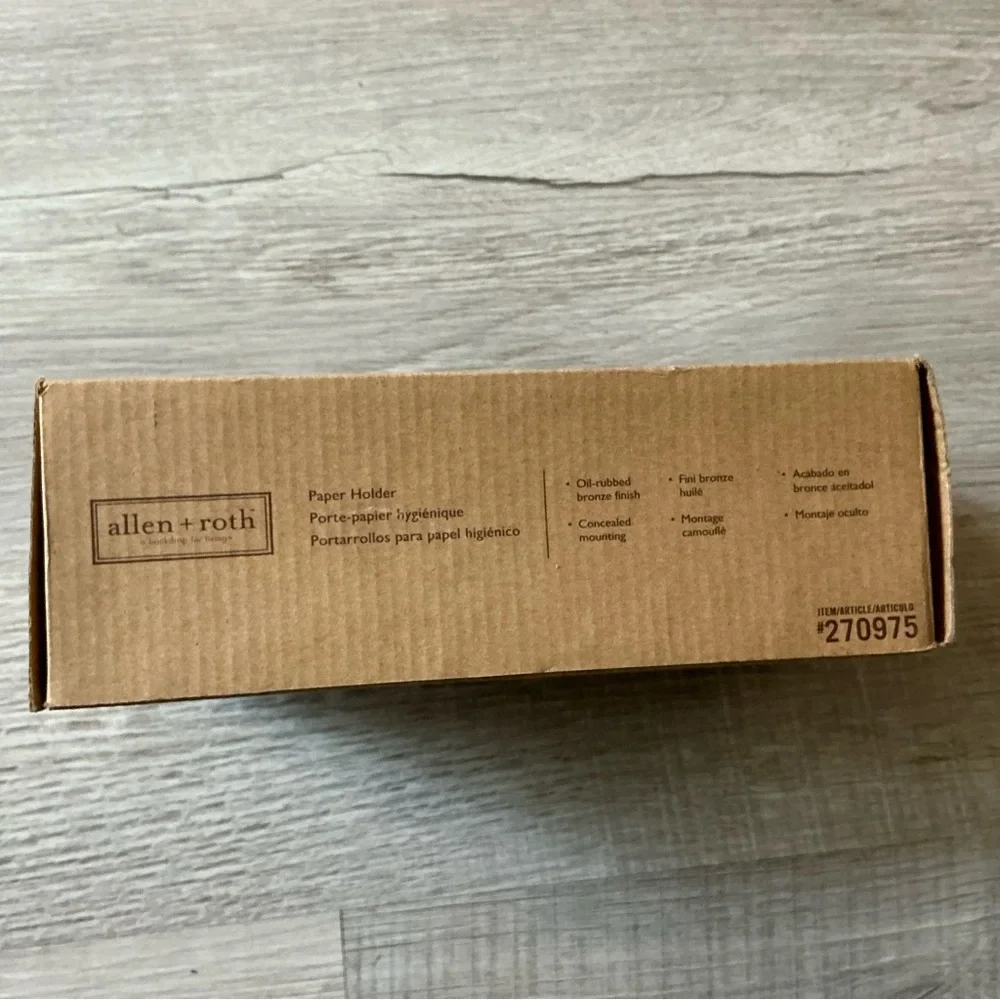Allen + Roth Forsyth Toilet Paper Holder Oil Rubbed Bronze New Sealed